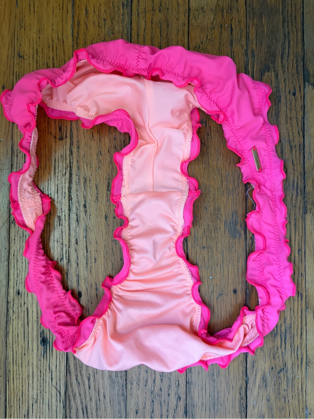 Victoria's Secret Neon Pink Ruffle Bikini Set - Picture 3 of 5